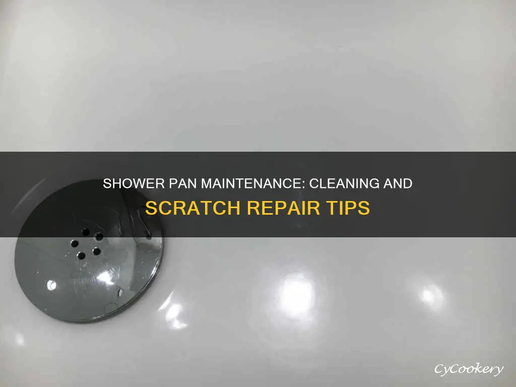 how to clean and repair scraches on shower pan