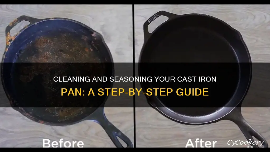 how to clean and season a cast iron pan