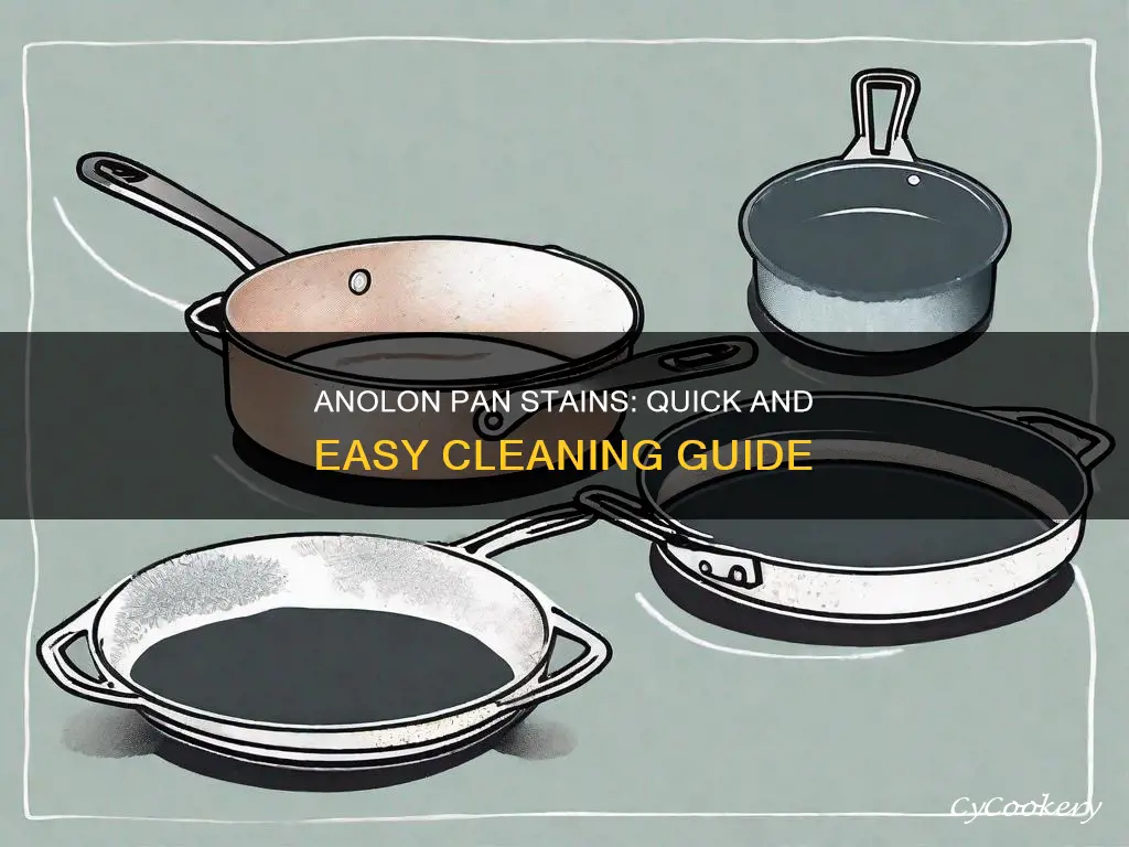 how to clean anolon pan with stains