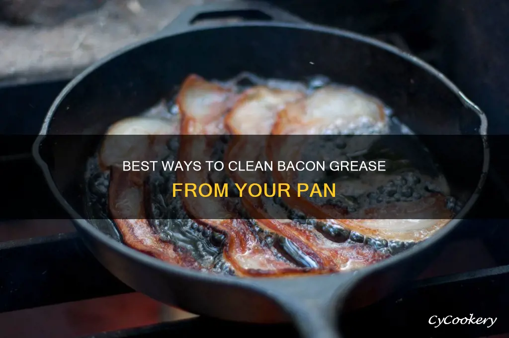 how to clean bacon grease from pan