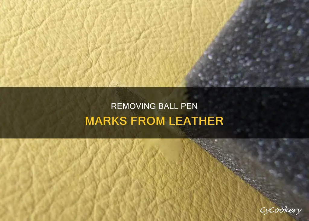 how to clean ball pan mark from leather