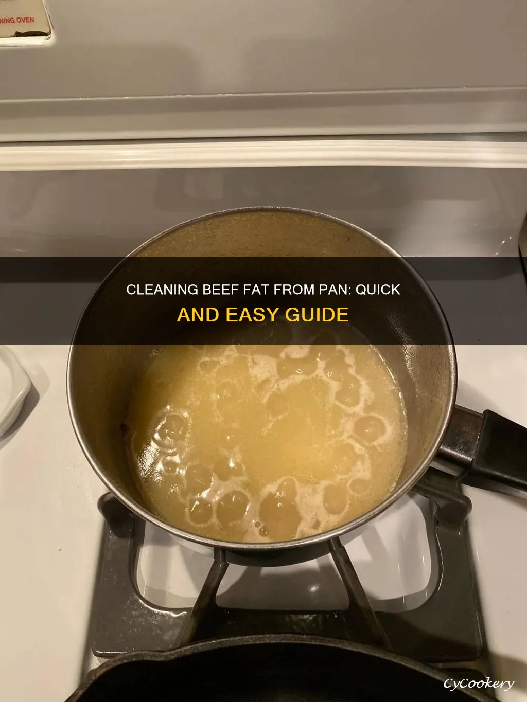 how to clean beef fat from pan