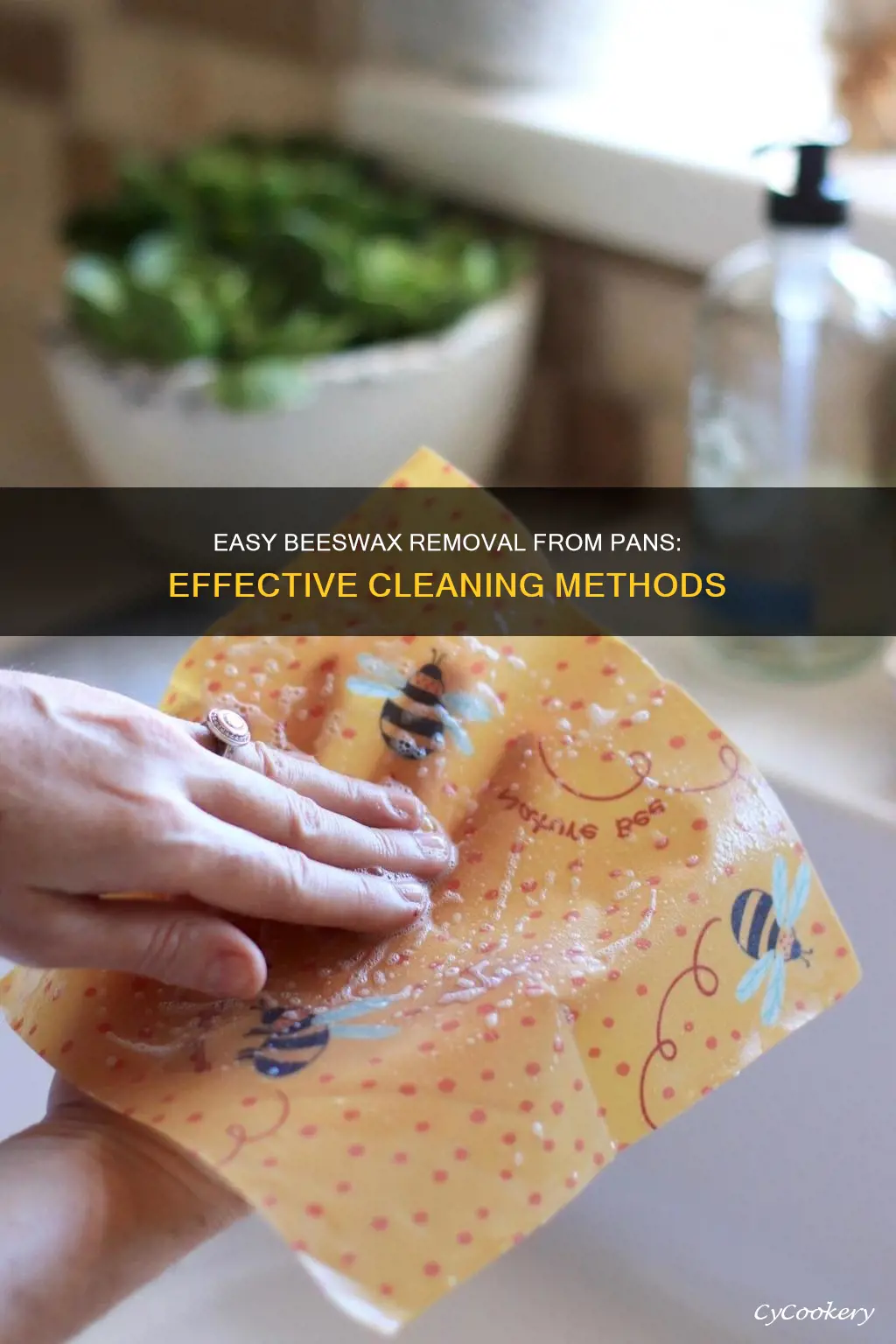 how to clean beeswax out of a pan