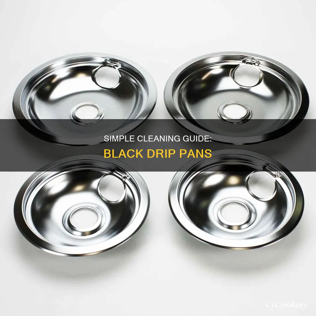 how to clean black drip pans