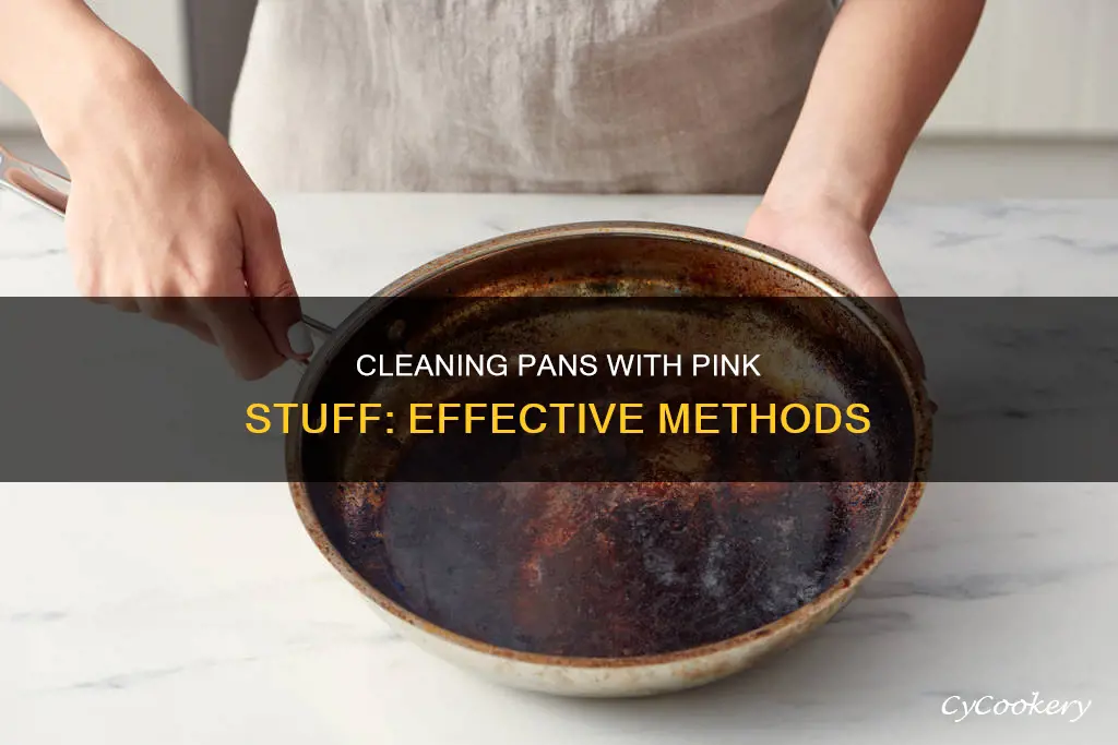 how to clean bottom of pans pink stuff