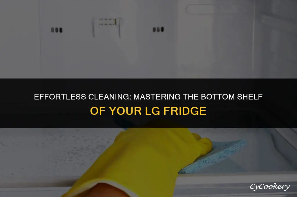 how to clean bottom shelf of lg refrigerator