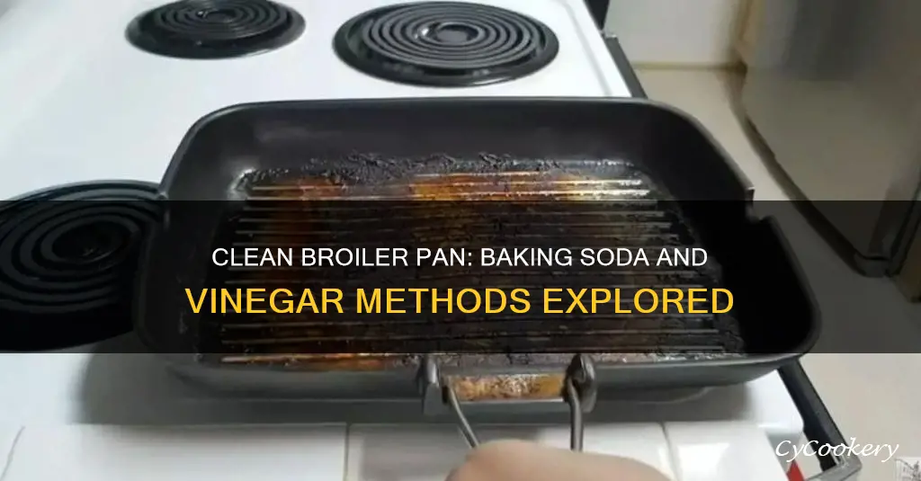 how to clean broiler pan with baking soda or vinegar