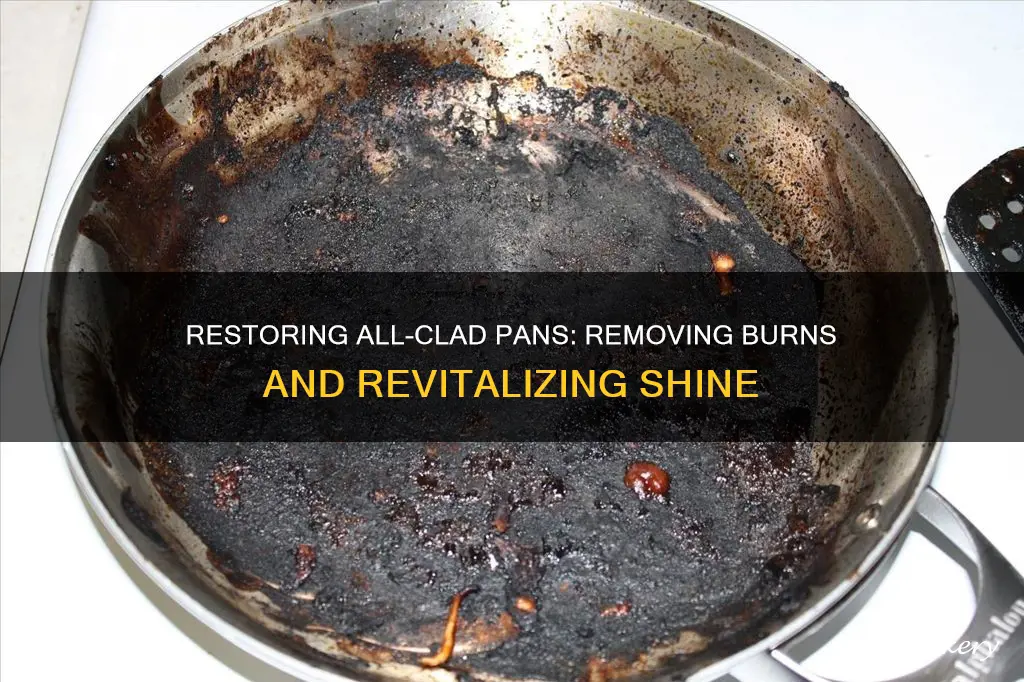 how to clean burn all clad pan