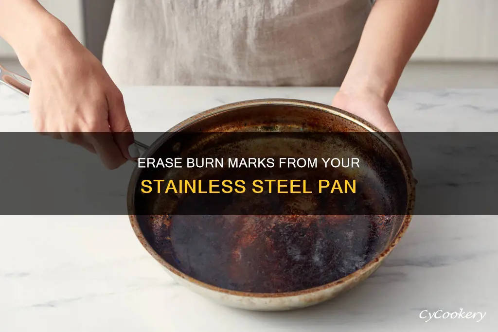 how to clean burn marks from stainless steel pan