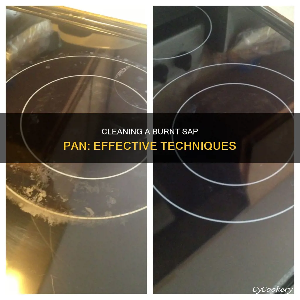 how to clean burnt sap pan