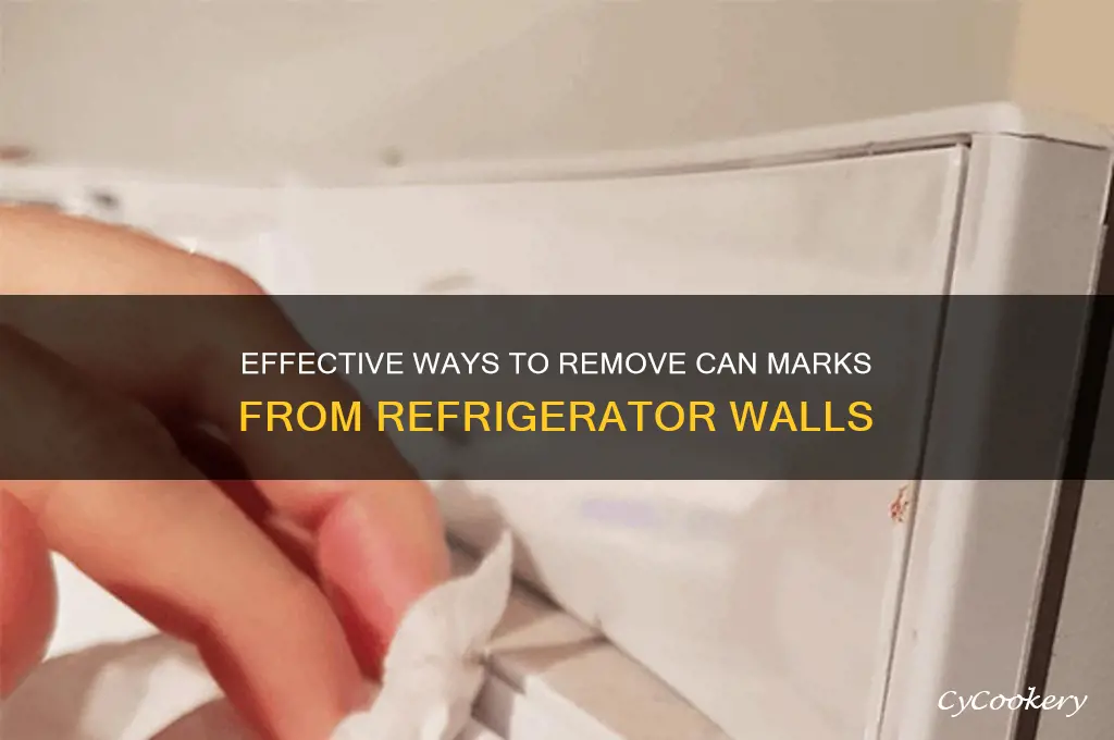 how to clean can marks off refrigerator walls