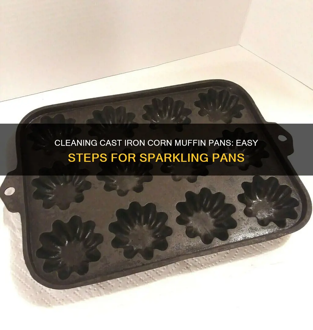 how to clean cast iron corn muffin pans