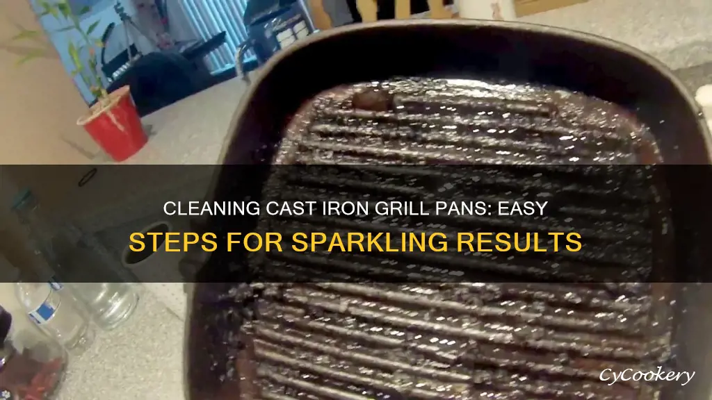 how to clean cast iron grill pan