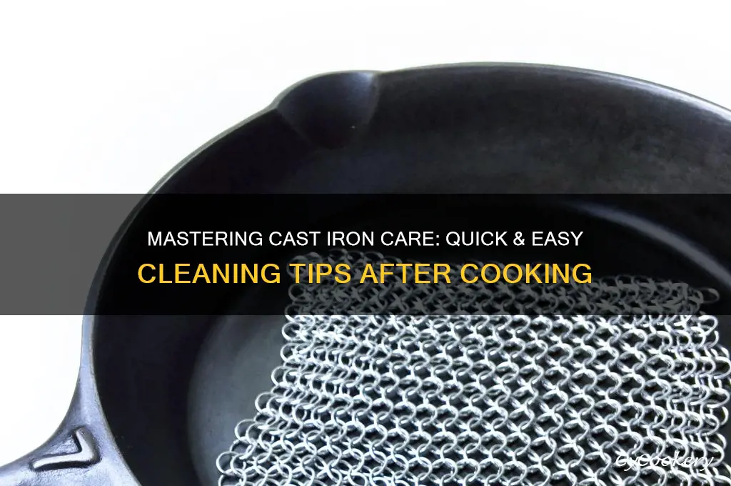 how to clean cast iron pan after use