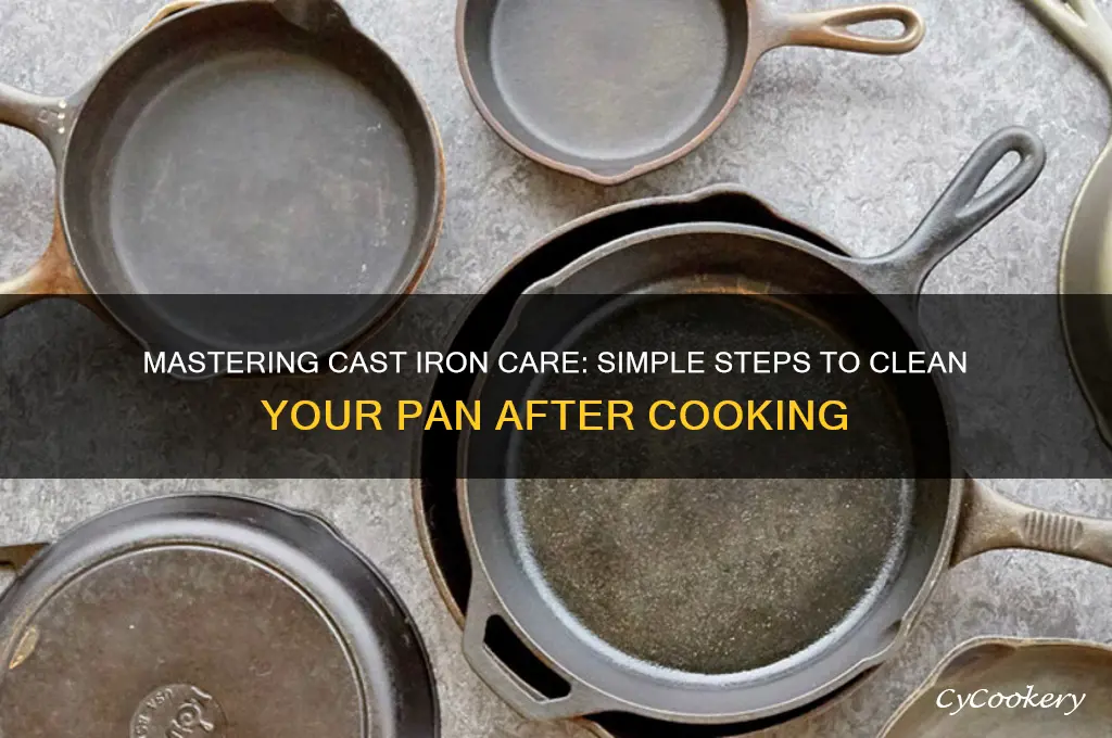 how to clean cast iton pan after use