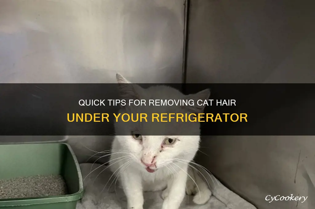 how to clean cat hair under refrigerator