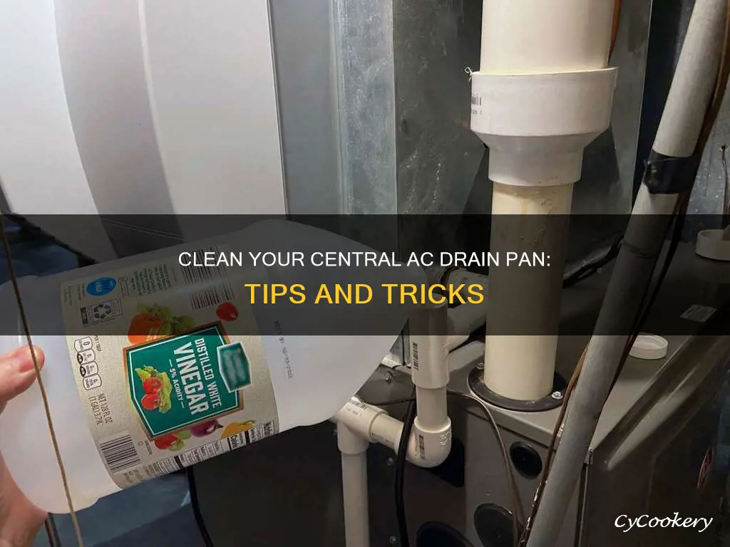 how to clean central air conditioning drain pan