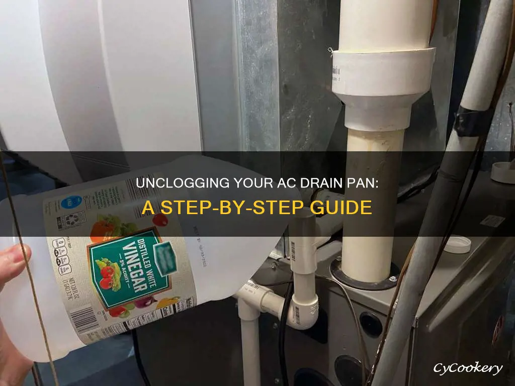 how to clean clogged a c drain pan