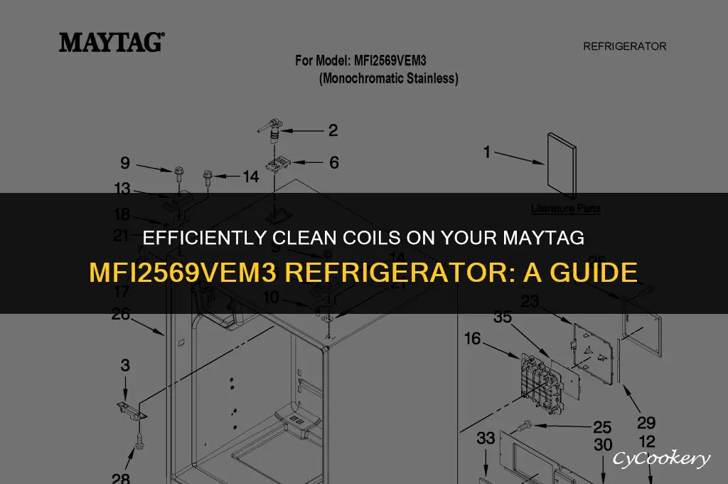 how to clean coils on maytag model mfi2569vem3 refrigerator