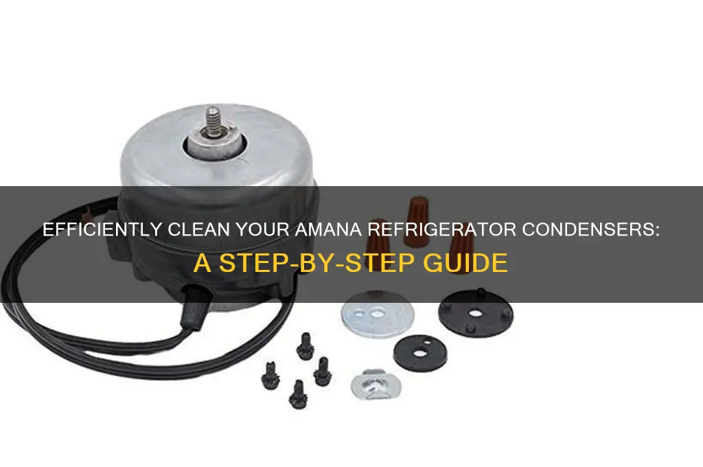 how to clean condensors of amana refrigerator