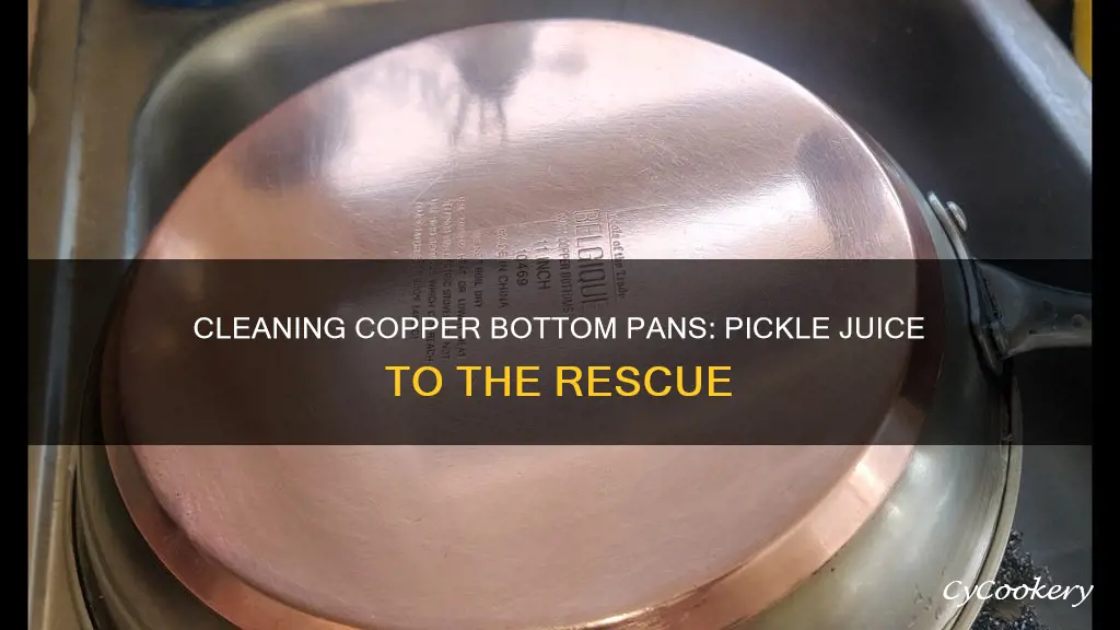 how to clean copper bottom pans with pickle juice