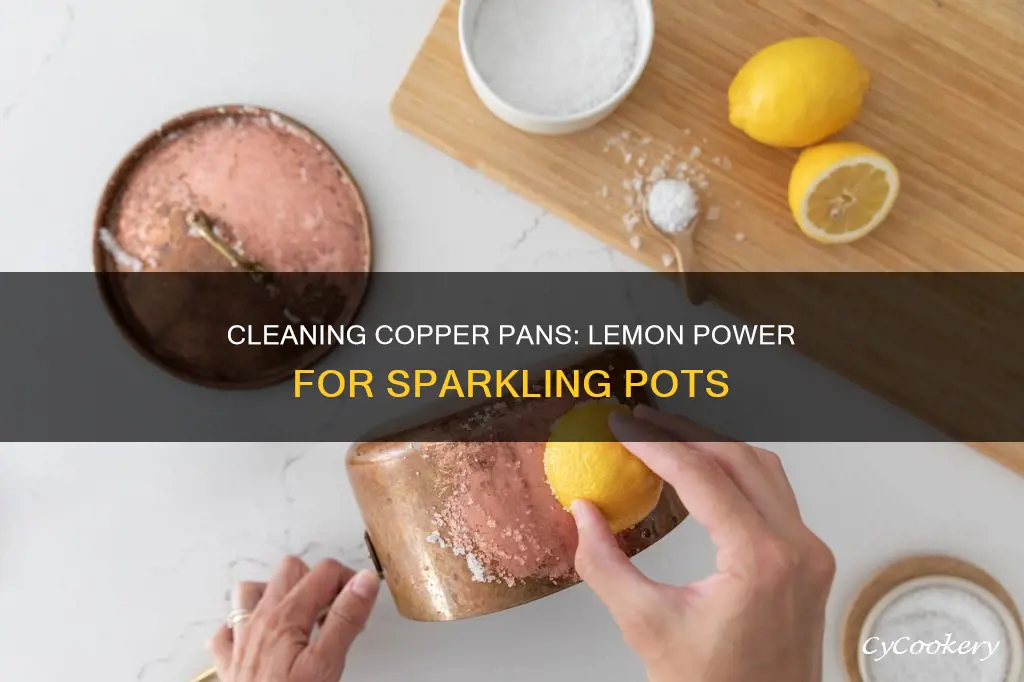 how to clean copper pans with lemon