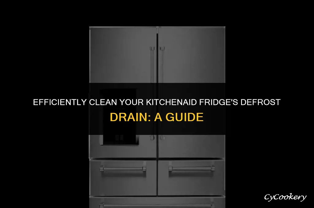 how to clean defrost drain on kitchenaid refrigerator
