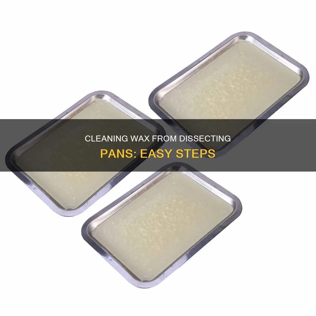 how to clean dissecting pan with wax