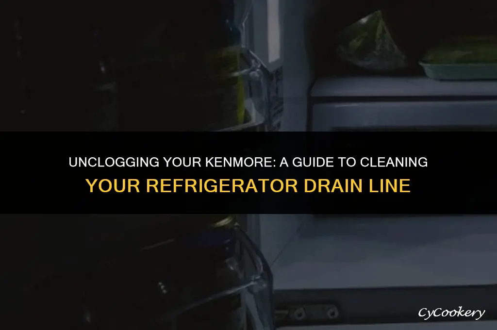 how to clean drain line on kenmore refrigerator