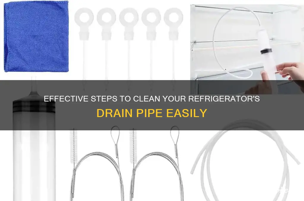 how to clean drain pipe of refrigerator