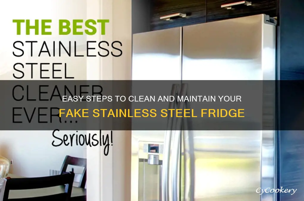 how to clean fake stainless steel refrigerator