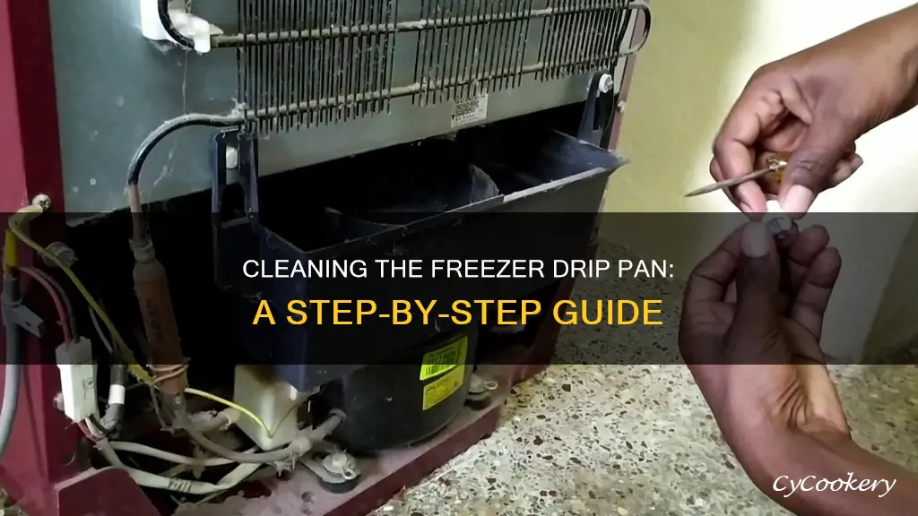 how to clean freezer drip pan