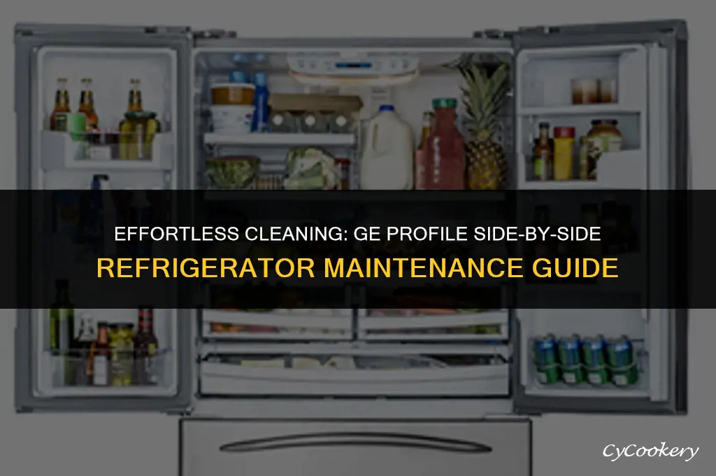 how to clean ge profile side by side refrigerator