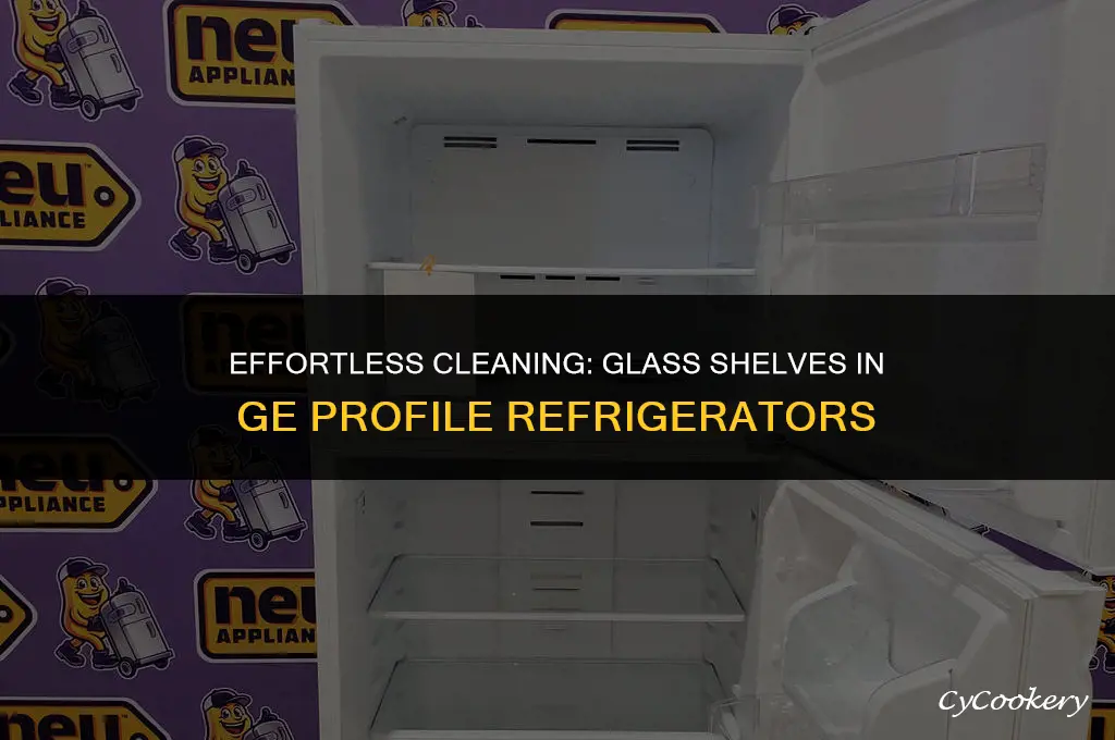 how to clean glass shelves in ge profile refrigerator