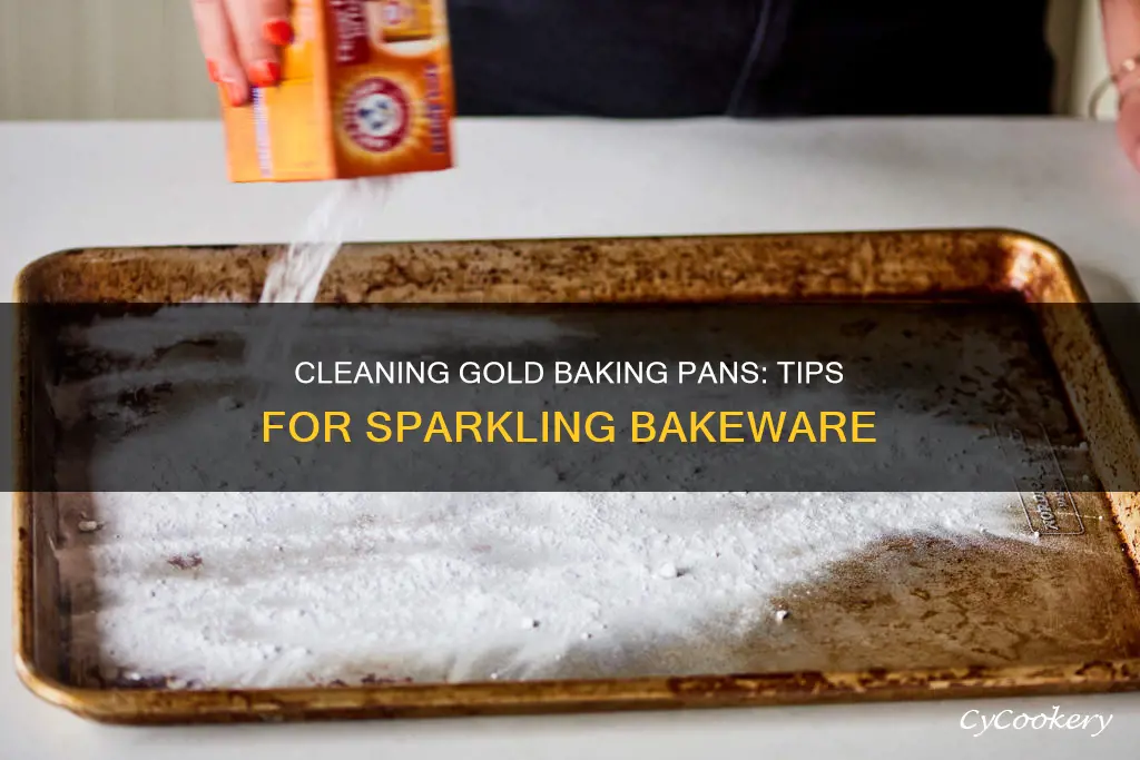 how to clean gold baking pans