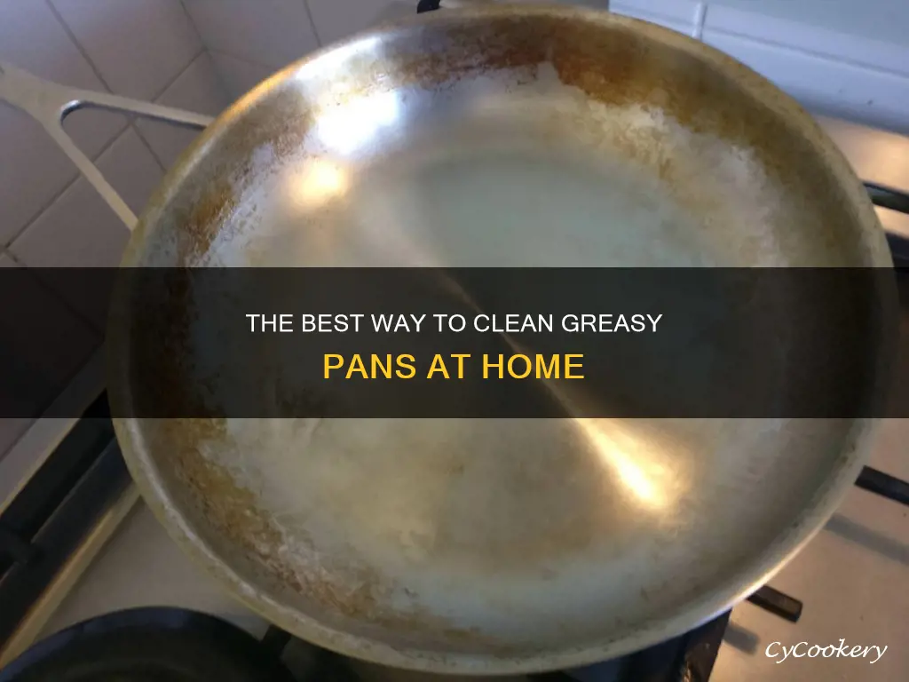 how to clean greas stain on pans