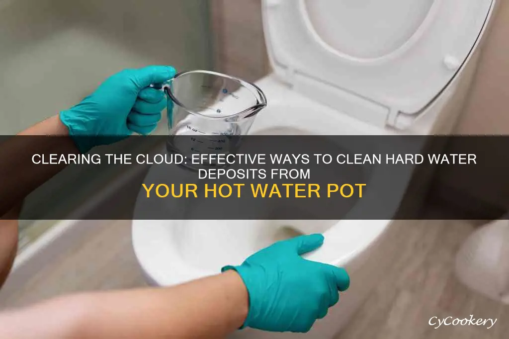 how to clean hard water from hot water pot