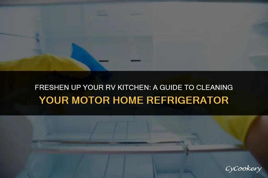 how to clean inside of motor home refrigerator