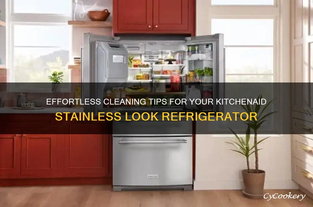 how to clean kitchenaid stainless look refrigerator
