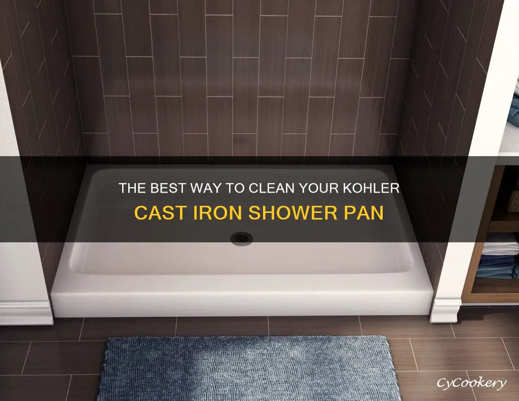 how to clean kohler cast iron shower pan