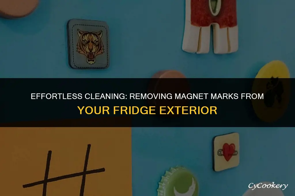 how to clean magnet marks on outer refrigerator