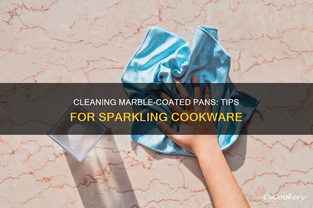 how to clean marble coated pan