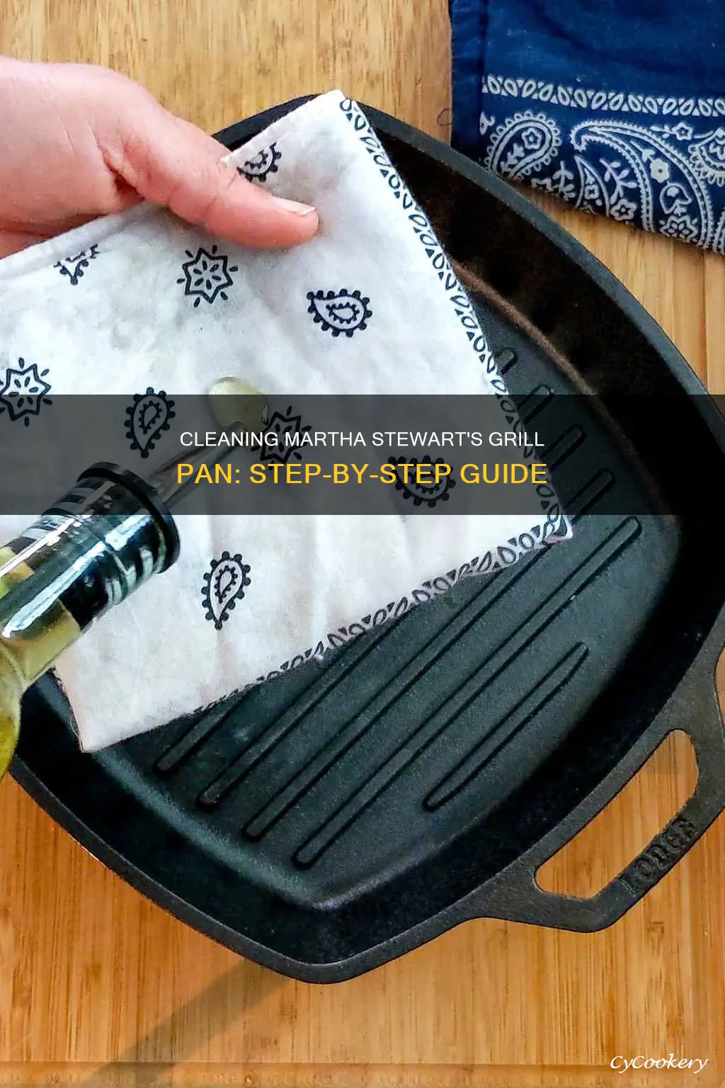how to clean martha stewart grill pan