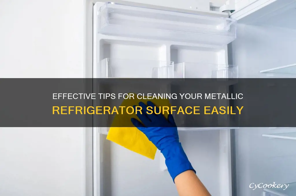 how to clean metalic surface of refrigerator