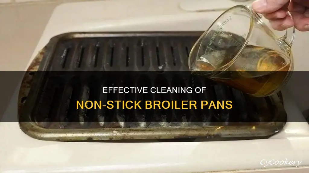 how to clean non stick broiler pan