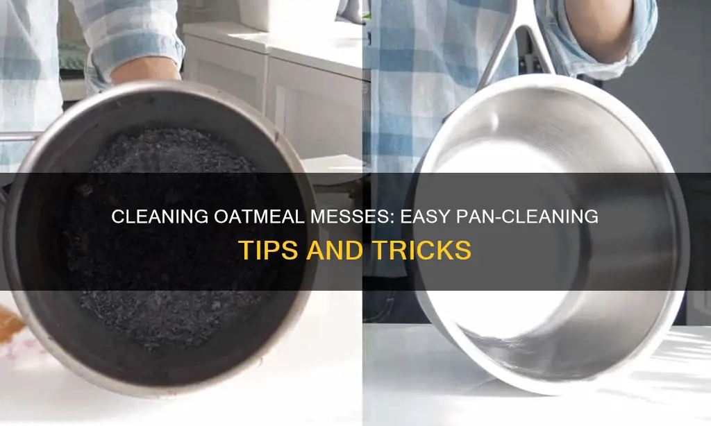 how to clean oatmeal out of a pan