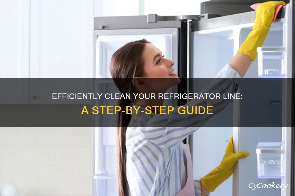 how to clean out a refrigerator line