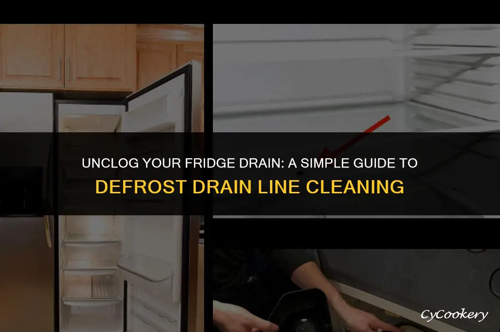 how to clean out refrigerator defrost drain line
