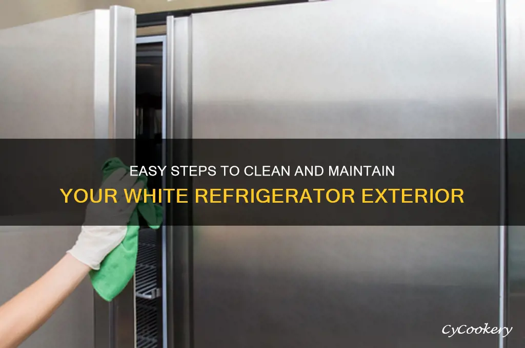 how to clean outside of white refrigerator