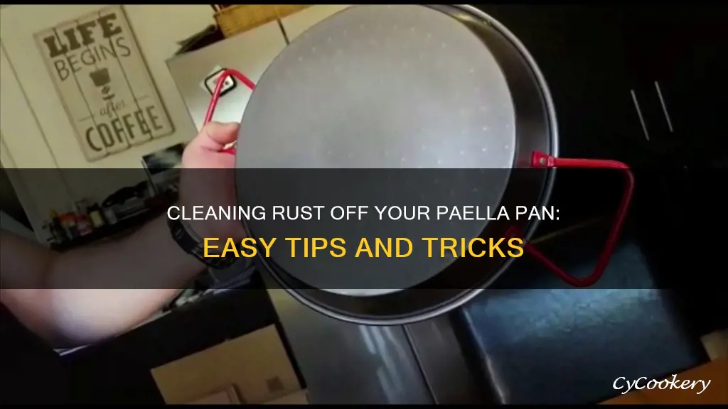 how to clean paella pan rust